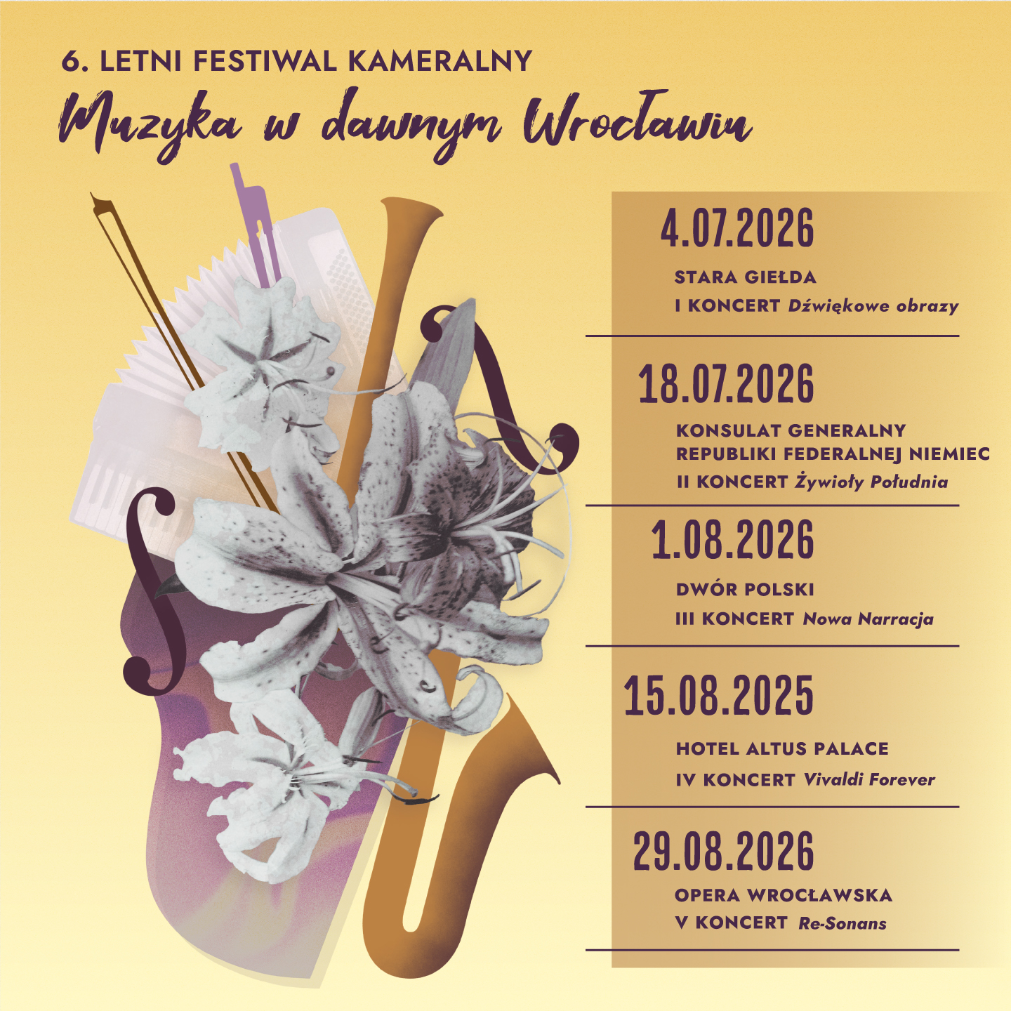VI Letni Festiwal Kameralny „Muzyka w dawnym Wrocławiu”
